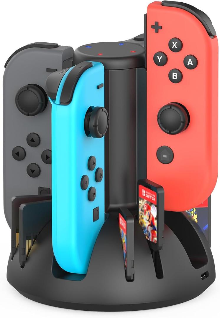 Controller Charging Dock for Nintendo Switch Joycon, MARSDOCK Charger Station Compatible with Switch OLED JoyCon, Controller Charger Stand Station with 8 Game Slots, 3.3FT Cable, LED Controller Charging Dock for Nintendo Switch Joycon, MARSDOCK Charger Station Compatible with Switch OLED JoyCon, Controller Charger Stand Station with 8 Game Slots, 3.3FT Cable, LED