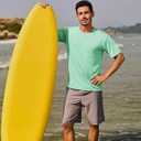 TACVASEN Mens Athletic Short Sleeve T-shirts Quick Dry Fit Workout Sun Protection Swim Shirts Running Rash Guard UPF50+ (Green, L)