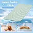 Lekereise Cooling Mat for Dogs - Self-Dog Cooling Mat Indoor, Pressure-Activated Cold Blanket for Sofa, Floor & Car, Crate, 83'' x 102'', Green