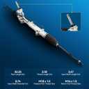 PHILTOP Hydraulic Power Steering Rack and Pinion Assembly Fits Dodge 2011-2020 Grand Caravan, Chrysler 2011-2016 Town & Country, 2020-2021 Voyager, Ram 2012-2015 C/V, Replace Part # 22-3084