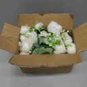Mkono Peonies Artificial Flowers, Small Silk Flowers for Home Decor Indoor Fake Bouquet Faux Floral Arrangements Dining Table Centerpieces for Kitchen Party Decor White