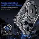 X Case for iPhone 14 Pro Case 6.1",with Kickstand 360Rotatable Magnetic Ring Stand,[Compatible with MagSafe] Shockproof Aluminum Metal Phone Case Slim & Light Phone case,Gray (Black)