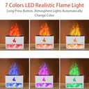 Fireplace Humidifier Crystal Salt Rock Fire Lamp 7 Color Flame Aroma Volcano Air Humidifier Essential Oil Diffuser for Home
