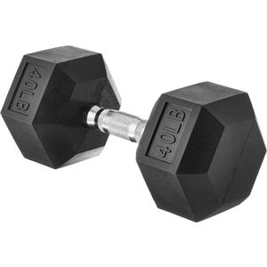 Amazon Basics Rubber Hex Dumbbell Hand Weigh, 40LB