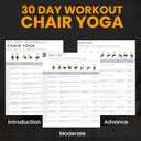 Senior Exercise 30-Day Chair Yoga Workout Program for Seniors, Gentle Stretching and Strength Workout Guide with Daily Routines