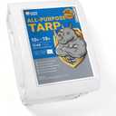 GUARD SHIELD White Tarps Heavy Duty Waterproof 10x10 Feet Large Thick Tarp Cover 12mil