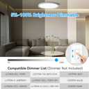 Aialun 16/20/24W Led Ceiling Lights Flush Mount, 0.67" Super Slim 12 Inch Ceiling Lights Dimmable, 2700K-6500K 5 Color Selectable Close to Ceiling Light fixtures for Bathroom, Kitchen, Hallway, 2 Pack