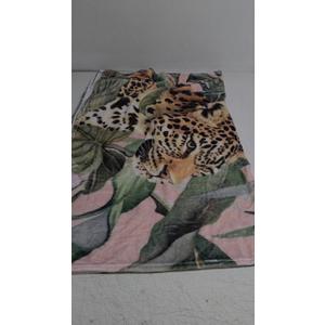 Double-Sided Cotton Woven Throw Blanket with Tassel Jungle Bohemian Style Tapestry Shawl Multi-Function Decorative Throws for Sofa Bed Armchair Camping Blanket Tablecloth Carpet 160x130cm (Cheetah Girl)