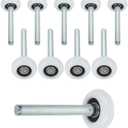 SHUESS 10 Pack Garage Door Roller 1.8" Quiet Garage Door Wheels Replacement 3.8 Inch Stem Nylon Rollers for Garage Door, High Load 11 Ball BearingWhite