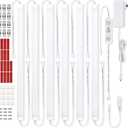 Litever Under Cabinet Lighting Kit Plug in, 6 pcs 12 Inches LED Light Bars. Super Bright Dimmable Linkable for Kitchen Undercabinet Counter Top Shelf Pantry Closet Display Lighting. Warm White 3000K