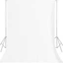 White Screen Backdrop for Photography, 6x9ft Chromakey White Polyester Fabric Photo Booth Background Collapsible Screen Seamless for Photoshoot Screen Video Recording Party Curtain KXBMYME038