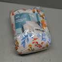 JSD Floral Printed Sheet Set Queen Size, 4 Piece Flower Pattern Microfiber Bed Sheets Deep Pocket (Blue Orange Floral)