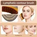 3 x Lymphatic Contour Face Brush - Our Contour Face Brush for Lymphatic Drainage is expertly Designed to Reduce Puffiness and Awaken Your skin's Natural Radiance (Coffee Brown)