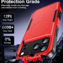 3 x Magnetic for iPhone 17 Pro Max Case [Compatible with MagSafe] [Shockproof] [Heavy Duty Protection] Pocket-Friendly & Tough Non-Slip Protective Phone Cover for iPhone 17 promax 6.9", Red
