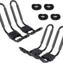 J-Bar Roof Rack Kayak Carrier Holder Boat Canoe Surf Ski Snowboard Holder Mounted on Top Crossbar SUV Truck 2 Pairs Steel