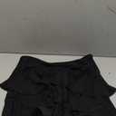 Aleumdr Women's Waistband Layered Swimdress Ruffle Swim Skirt Swimsuit Bottom (Large, Black)
