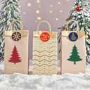 2 x Christmas Stickers for Envelope Seals Cards Making Crafts 2 Inch Round Happy Holiday Christmas Label Card Vinyl Stickers for Mailing Baked Goods Gifts Decorative Bag (tree168)