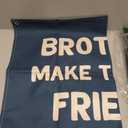 Brothers Make The Best Friends Banner, Boys Room Decor, Toddler Boy Linen Banner Wall Hanging Flag Decor for Nursery 20x30 - Navy Blue