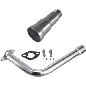 212cc exhaust with 3 Stage exhaust tip For Predator 212cc 196cc 6.5HP for Honda GX160 GX200 for Coleman CT200U BT200X CT200u-ex Mini Bike Go Kart part sliver