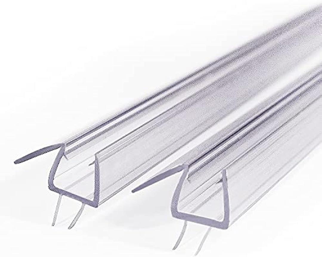 Frameless Shower Door Bottom Seal Sweep Stirp 36 Inch Long,Clear (for 3/8" Glass)