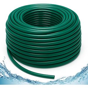 Bonviee 100FT 1/4 inch Blank Distribution Tubing Drip Irrigation Hose Garden Watering Tube Line for Small garden irrigation system-Green