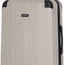 Kenneth Cole REACTION Out of Bounds Lightweight Hardshell 4-Wheel Spinner Luggage, Mushroom, 28-Inch Checked