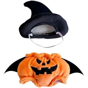 Thanksgiving Pumpkin Clothes for 15-17cm Dolls Cute Pumpkin Outfit for Thanksgiving Decor 17cm Dolls Handmade Pumpkins Clothes Outfit Set Gifts for Party Play & Display (Not Included Doll)- Style 4 Pack of 2