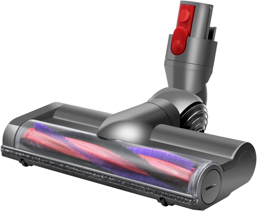 Garbage fighter Quick-Release Motorhead Cleaner for Dyson V7 V8 V10 V11 V15 Vacuum Cleaner SV10 SV11 SV12 SV14 Replacement Part Electric Head for Hardwood Floor Carpets with Carbon Fiber Roller Brush