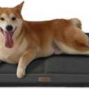 Reversible Dog Crate Pad Bed for Medium Dogs,Washable & Non-Slip Kennel Pet Mat, High Density Foam and Soft Fleece Cat Bed for Indoor & Outdoor Use, 35" x 23", Dark Gray