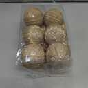 XmasExp Farmhouse Christmas Ball Ornaments Set-70mm/2.76" Shatterproof Rustic Xmas Tree Hanging Decoration (12 Counts,Beige & Champagne)