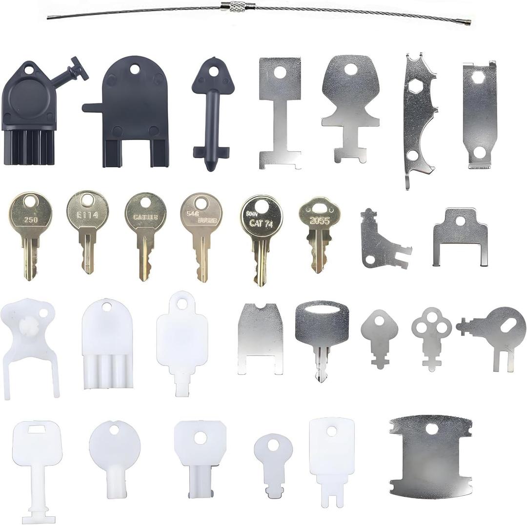 JEENDA 29PCS Dispenser Key Compatible with Most Popular Paper Towel, Toilet Paper, Soap Dispensers Replacement Keys
