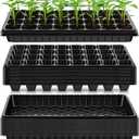 Vesici 32 Pack Seed Starter Trays, 32 Cell Seedling Trays with 1020 Flat Tray, Deep Plug Nursery Plant Pots for Germination, Water Collection, Indoor Outdoor Seed Starting & Transplanting