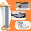 Cat Scratching Mat, Trimmable DIY Self-Adhesive Anti Scratch Furniture Protector, Climbing Wall Carpet, Couch Protector, Scratcher Scratching Pad Post Replacement (Light Grey, 118.1"x15.8")