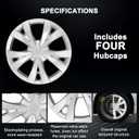 16 inch Hubcaps Fit for 2016-2025 Honda Civic Sedan Factory Steel Wheels Covers; Set of 4 Pcs (Silver)