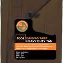 Brown Tarps 10x12 Ft Heavy Duty & Waterproof with Grommets, Thick Durable, Multipurpose Tarpaulin Cover, UV & Tear Resistant for Camping, Outdoor, Tent, Trailer, Equipment & Machinery