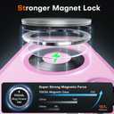 TOCOL Magnetic for iPhone 16 Case, Upgraded Full Camera Protection, Compatible with Magsafe, Drop Protection, Translucent Matte Back Bumper Phone Cover 6.1-Inch (Peony)