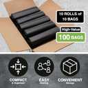 Top Knot Bags 45 Gallon Garbage Trash Bag 40X46" 1.5 Mil Black 100 Count Can Liner Bulk 40 Gallon 41 Gallon 42 Gallon 43 Gallon 44 Gallon Made in USA