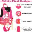 GOSEN Toddler Swim Vest Kids Floaties - Swim Jacket for 1-8 Years (24-80LBS) - Children Pool Float with Dual Adjustable Safety Straps, Swimming Aid for Boys and Girls, Medium