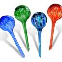 Resense 4pcs/Set Watering Globes, Aqua Globes Self Watering Plant Glass Bulbs Plant Watering Globes Devices Indoor Outdoor Garden Water Feeder for Plants, Size 6x15cm