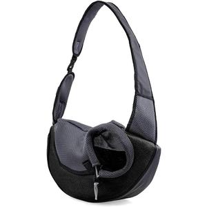 Kucehiup Pet Sling Carrier for Small Dogs Cats Breathable Mesh Travelling Hands-Free Puppy Backpack(Fits Approximately 3 lbs to 6 lb Pets)(Black)