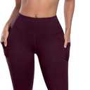 LZYVOO Leggings with Pockets for Women, 6 Packs Soft High Waisted Tummy Control Workout Yoga Pants (M)
