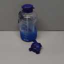 AQUAFIT 64 oz Water Bottle with Time Marker - Straw & Chug Lid - BPA Free Half Gallon Gym Water Bottle with Handle - Big Gallon Jug (Blue Skies, 64 Ounces)