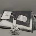 Bedsure Heated Blanket Throw Blanket - Fast Heating Electric Blanket, Soft Flannel Heated Throw with 4 Time Settings, 6 Heating Settings, Warm Gifts for Grandma & Grandpa & Seniors (50x60, Grey)