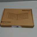 MEETION Ergonomic Foldable Bluetooth Keyboard, Split Compact Portable Keyboard for Business Travel, Ultra-Thin Folding Rechargeable Wireless Keyboards for iOS Android Windows Mac Tablet PC Smartphone (Black)