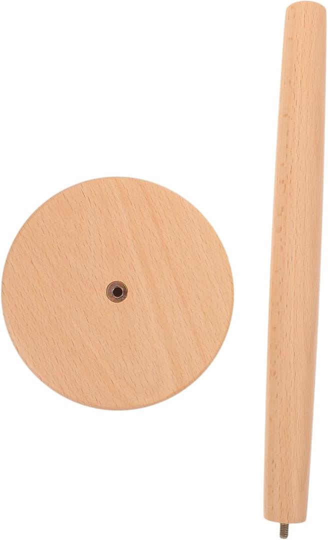 Countertop Paper Roll Holder Vertical Towel Stand for Kitchen Bathroom Beech Material for Standard for Home Organization (Khaki)