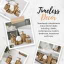 Autumn Alley Antique Gold Bathroom Accessories Set 4 - Farmhouse Soap Dispenser, Toothbrush Holder, 2 Apothecary Jars Qtip Holder - Gold Bathroom Decor Rustic Farmhouse Bathroom Accessories