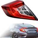 Tail Light Assembly Compatible With 2016-2021 Honda Civic Sedan- Bulb Included (Left Driver Side), Replace 33550-TBA-A01 HO2804110