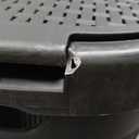 Mind Reader 60L Slim Laundry Hamper, Clothes Basket, Lid, Wicker Design, Plastic, 17.65"L x 13.75"W x 24.15"H, Black