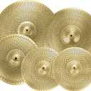 Cymbal Pack Golden Low Volume Cymbal Pack 14"/16"/18"/20" 5Pcs Drummer Practice Cymbal