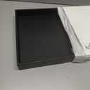 Beautiful Modern Elegant 17.5"x12" Rectangle Classic Black Faux Leather Decorative Tray Ottoman Coffee Table Perfume Living Room Kitchen Serving Tray with Handles for All Occasion's